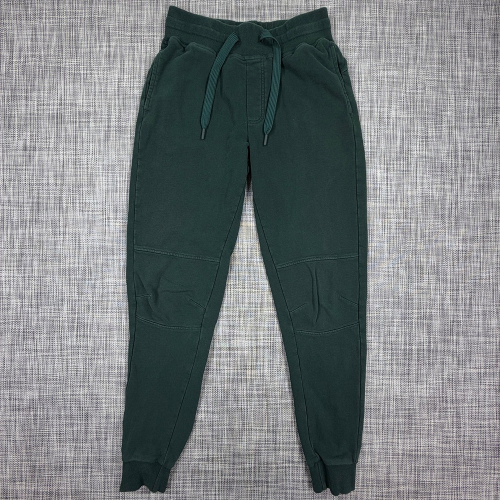 American Tall Womens Joggers Medium Tall Green Cotton French Terry Sweatpants